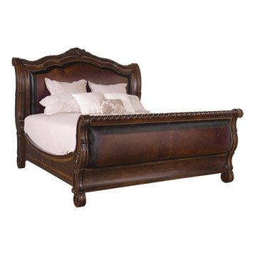 A.R.T. Home Furnishings Valencia Upholstered Sleigh Bed, Queen