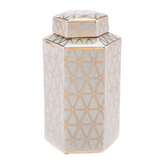 Zuo Modern A1106M Link Ceramic Covered Medium Jar