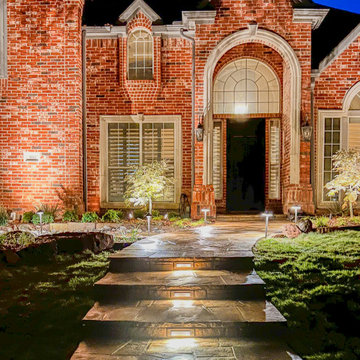 Elegant Flagstone Entry & Natural Stone Path Transformation | Allen, TX