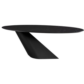 Nuevo Furniture Oblo 92.8" Dining Table in Black