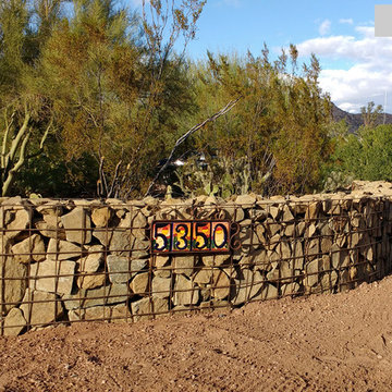 Curved Gabion Landscape Wall