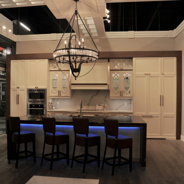KItchen-MDF Painted with 10Ft Waterfall Island on Both Sides