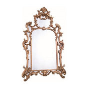 Antique 28.75"x48"x2" Wall Mirror, Antique Gold Leaf Finish