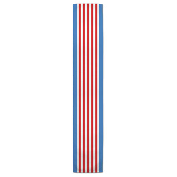Red and Blue Stripes 16x90 Table Runner