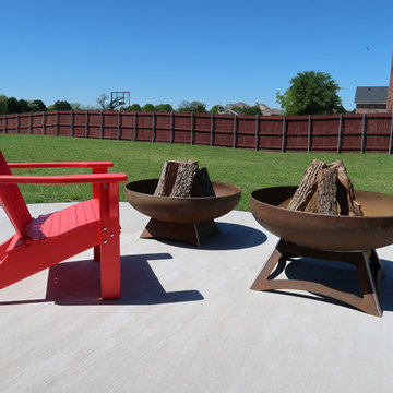 Custom Fire Pit with Silicone Bronze Accent