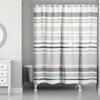 Shades of Blue Stripes 71x74 Shower Curtain