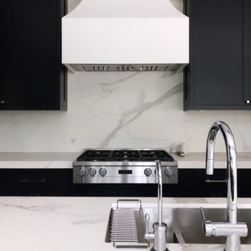 Kitchen Neolith(Sintered Stone) Estatuario silk finish, full height back splash
