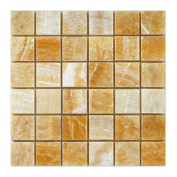 Honey Onyx Mosaic Polished 2x4 - Home Decor