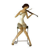 Seated Violinist Wall Decor