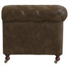 Fields Chesterfield 3-Seater Sofa, Walnut Leather