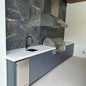 Luxury outdoor kitchen and grill