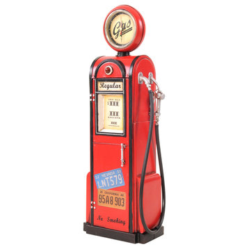 Gas Pump Withclock 1:4 Handcrafted metal Decor