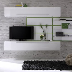 Modern Wall Unit TV Media Entertainment Center Jazz Composition 2 - $1,243.00 - Entertainment Centers And Tv Stands