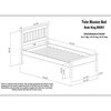 Bedz King Mission Style Twin Bed with a Twin Trundle in Gray