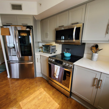 Transitional Kitchen Remodel Done in a Canadian Gray Satin