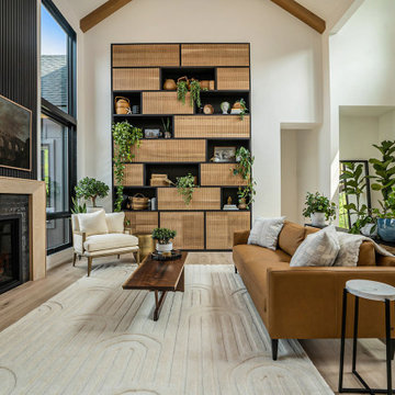 Living Room with Beautiful Feature Wall