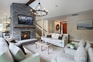 Example of a trendy living room design in Orange County