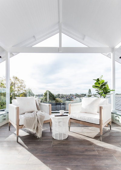 Transitional Balcony by Amanda Smythe Design