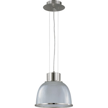 Nuvo Gear 1-Light 12" Pendant with Clear Prismatic Glass