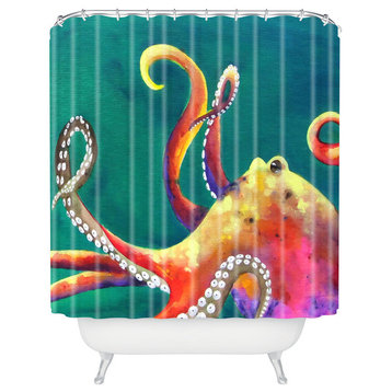 Clara Nilles Mardi Gras Octopus Shower Curtain