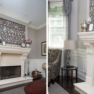 Mid-sized transitional home design photo in Chicago