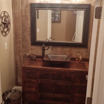 Old world western half bath