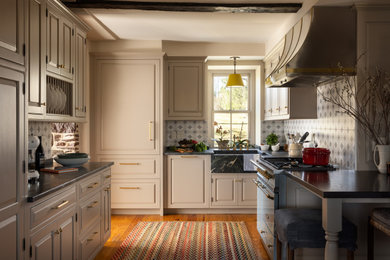 Example of a transitional kitchen design in Philadelphia