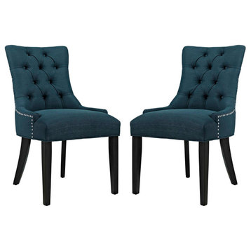 Azure Regent Dining Side Chair Fabric Set of 2