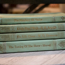Cabana Home Vignette: Leather bound books - Books