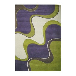 Purple Waves Rug - Rugs