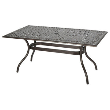 GDF Studio Monteria Bronze Cast Aluminum Rectangle Table
