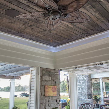 Outdoor Entertainment Patio, Spa, and Fire Pit