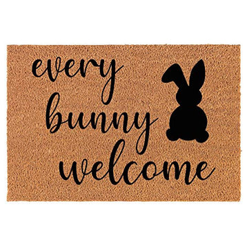 Coir Doormat Every Bunny Welcome Easter Funny Rabbit (24" x 16" Small)