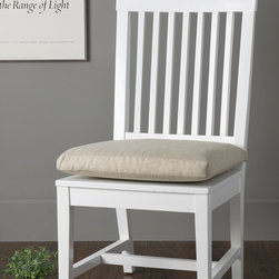 East At Main's Mango Wood Square Dining Chair, Exeter White - Products