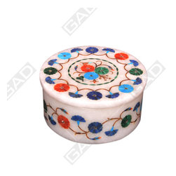 FLORAL GARLAND MARBLE JEWELRY BOX - Home Accessories & Decor
