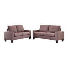 Bowery Hill 2 Piece Sofa Set in Chocolate