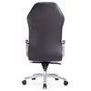 Modern Ergonomic Sterling Leather Executive Chair with Aluminum Base, Black