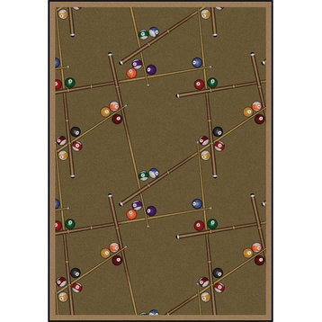 Games People Play, Gaming And Sports Area Rug, Snookered, Dark Dust