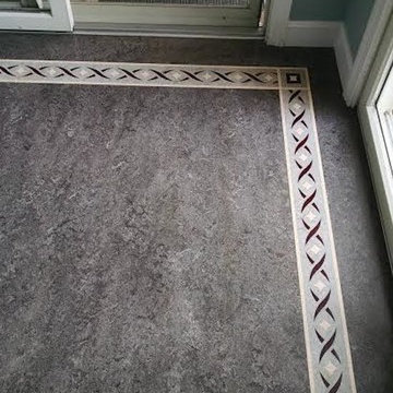 Custom Marmoleum Border and a Water Jet Flower