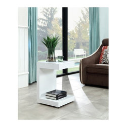 Lino Nightstand | High Gloss White Lacquer - Nightstands And Bedside Tables