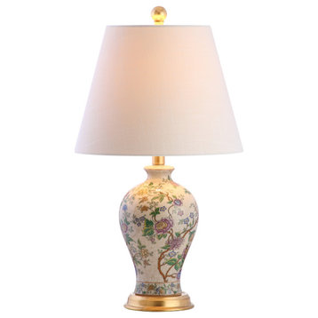 Grace 24" Floral Table Lamp, Multi-Colored