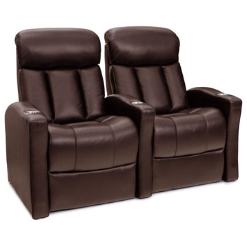 Seatcraft Baron Home Theater Seating, Brown, Row of 2