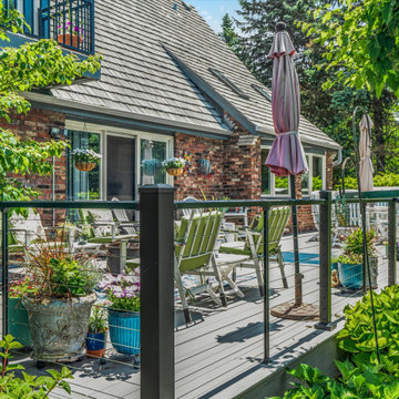 Deer Park Composite Deck with TimberTech® Reserve Driftwood & Westbury Bella Cav