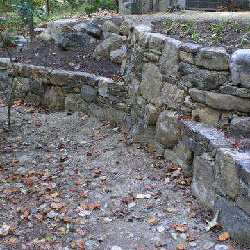 stone walls and steps