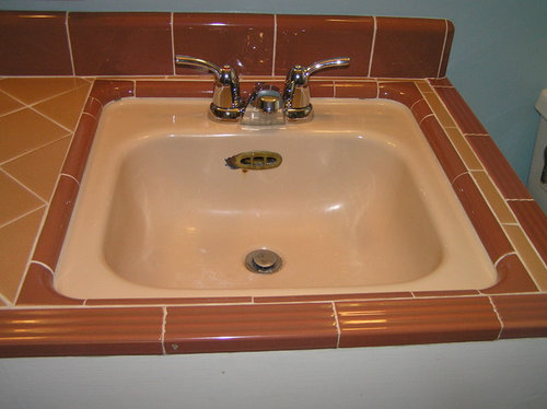 Replacing A 1950s Sink - How To Remove A Bathroom Drop In Sink