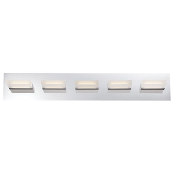 Eurofase Lighting 28022 Olson 5 Light 30"W LED Bathroom Vanity - Chrome