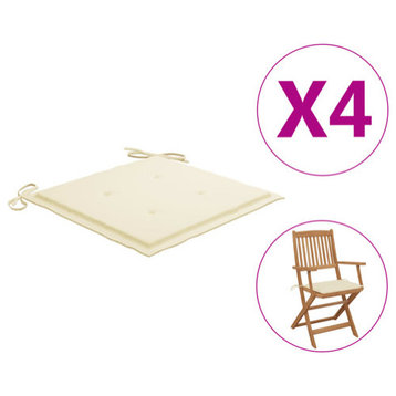 vidaXL Chair Cushion 4 Pcs Outdoor Patio Seat Cushion Cream Oxford Fabric