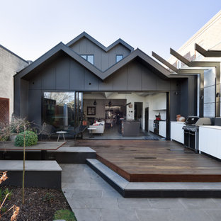 Ideas para fachadas | Diseños de fachadas negras con revestimiento de