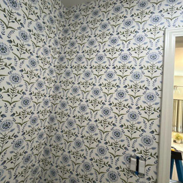 Wallpaper installation Powder room in West Linn