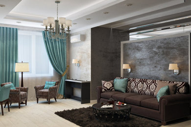 Example of a minimalist living room design in Toronto
